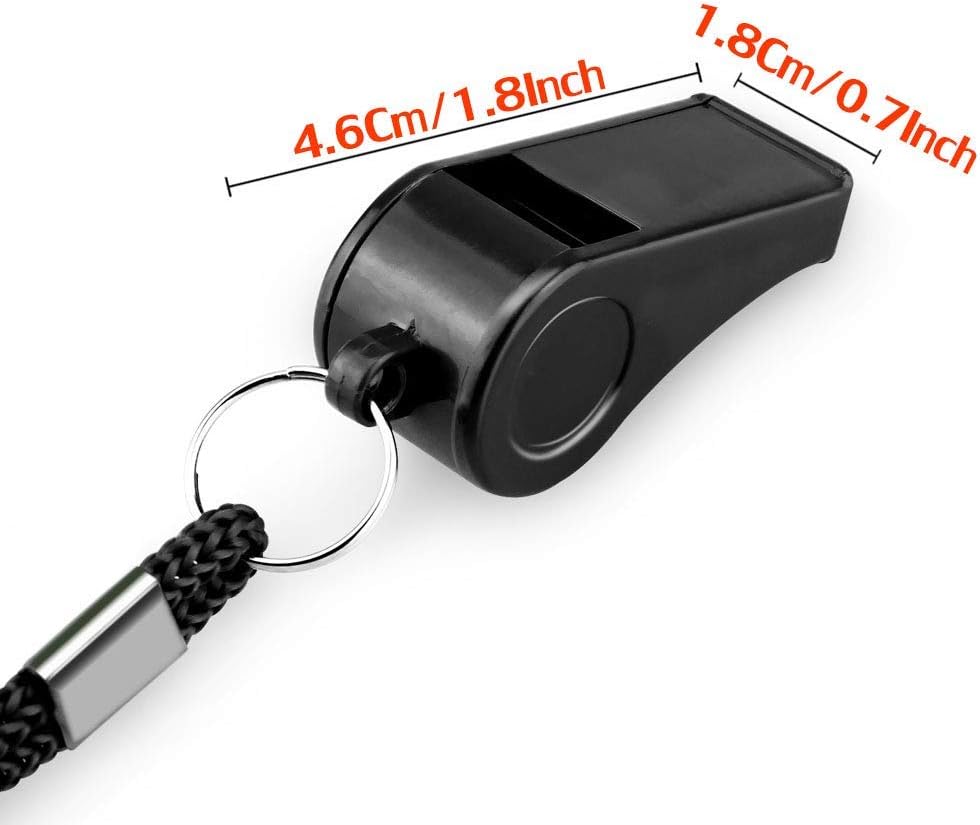 3 Pack Plastic Sports Whistles with Lanyard for Coaches, Referees R5828