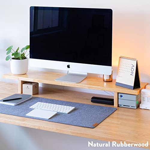 Dark Bamboo Wood Monitor Stand Riser for Desk I980272