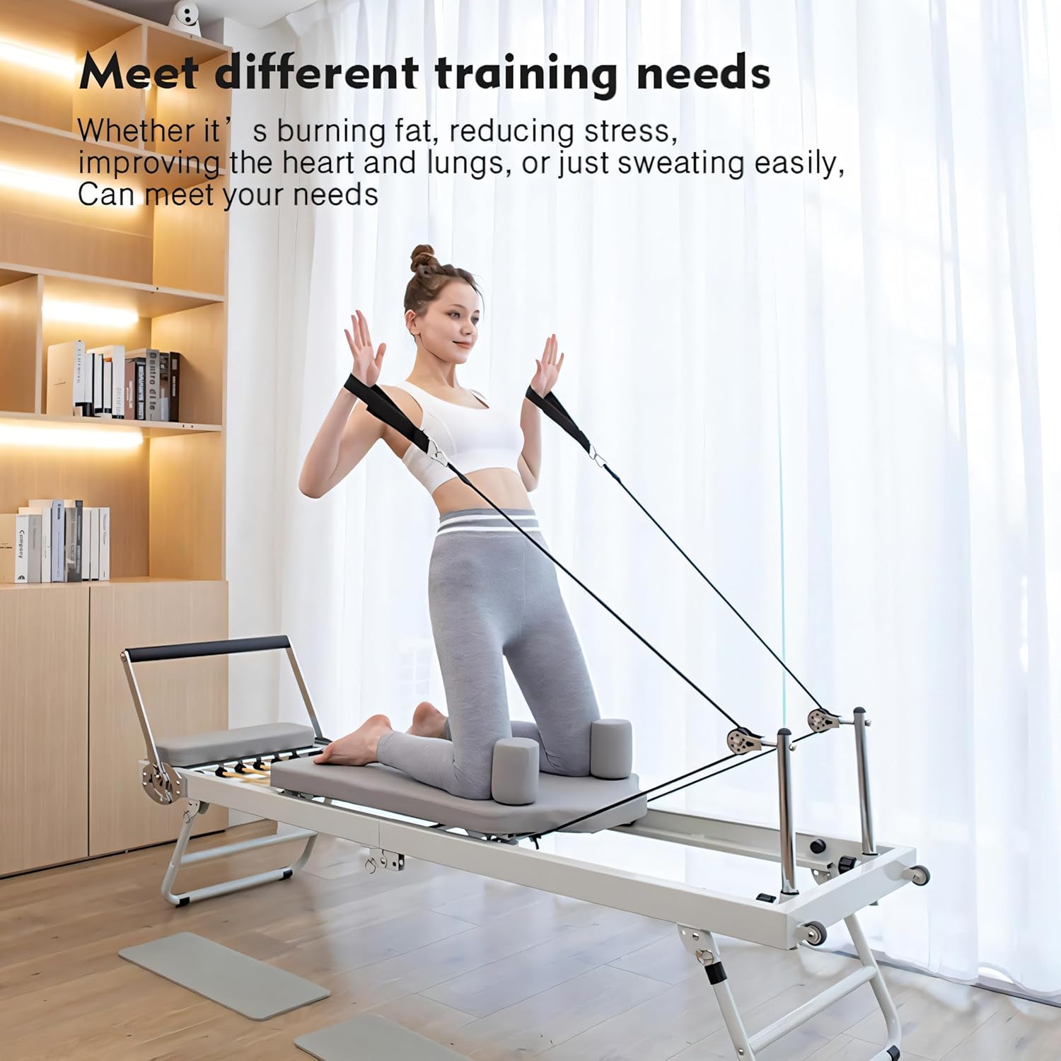Foldable Pilates Reformer for Home and Gym Workout F2086