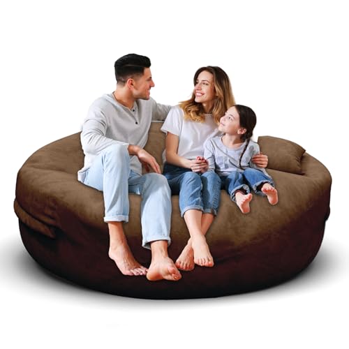 Bean Bag Chair for Adults 3FT, Soft Removable Cover, Light Gray M535251