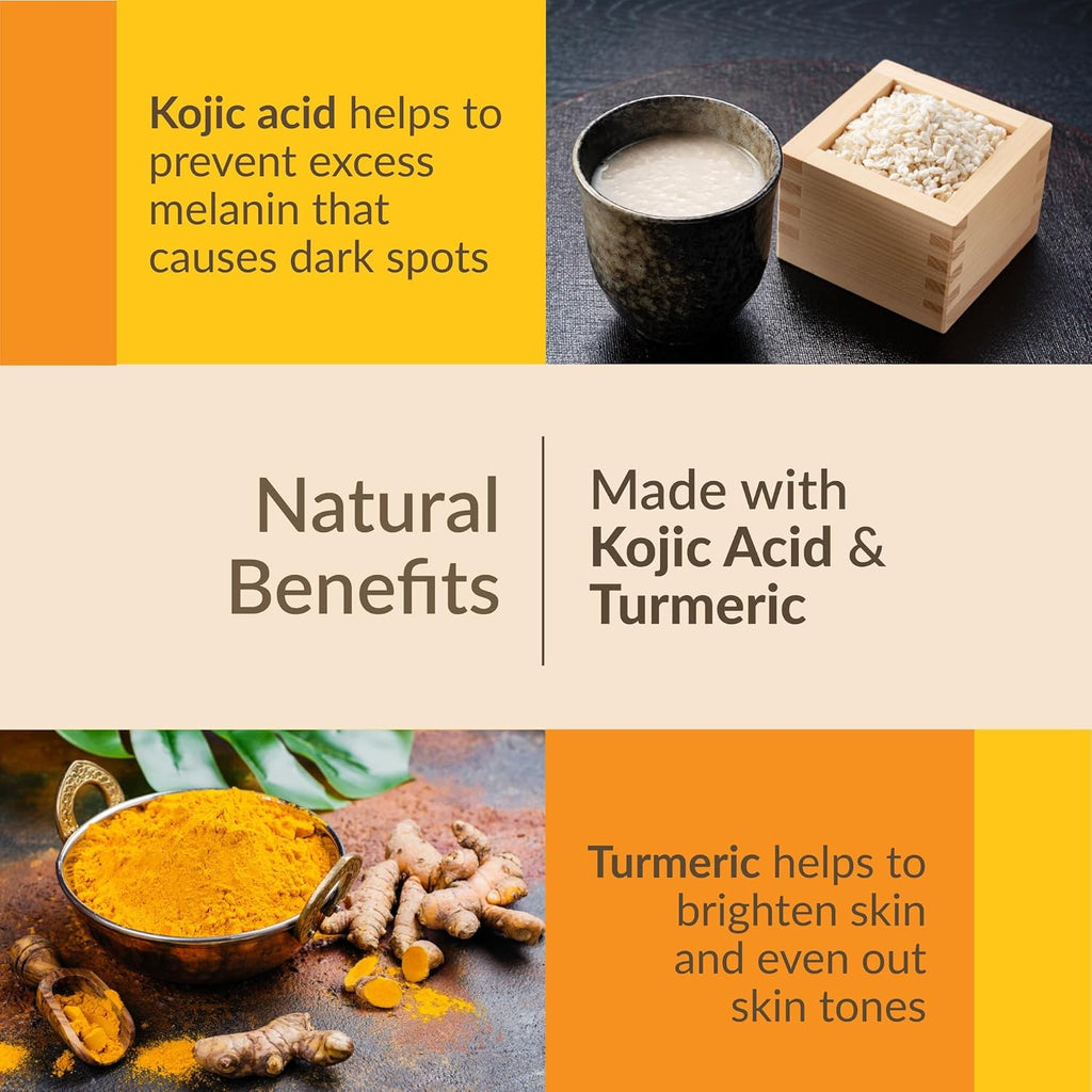 Yoove Turmeric and Kojic Acid Soap with Exfoliating Scrubber, 3-Pack P284