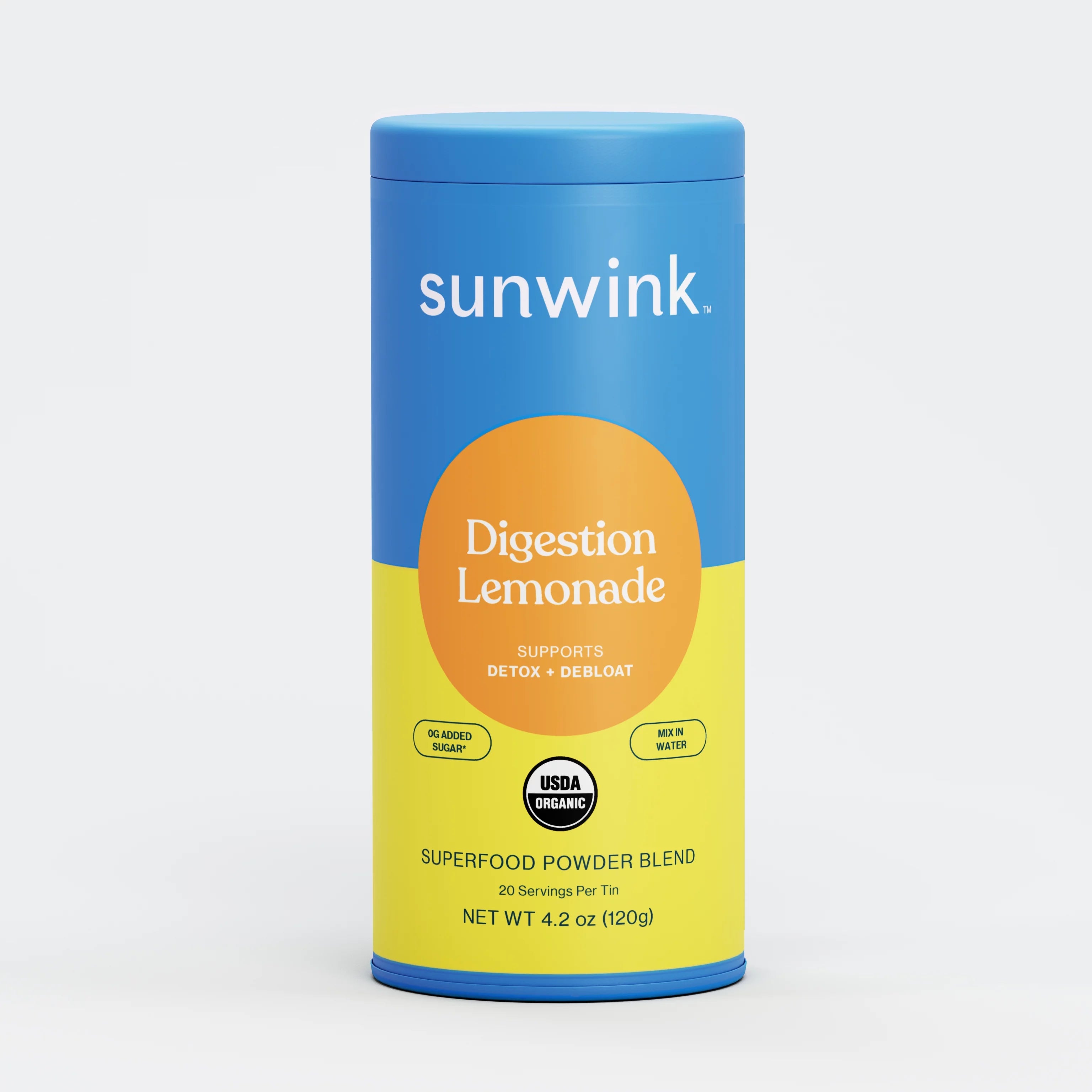 Sunwink Superfood Powder Organic Digestion Lemonade, 4.2 oz N4128