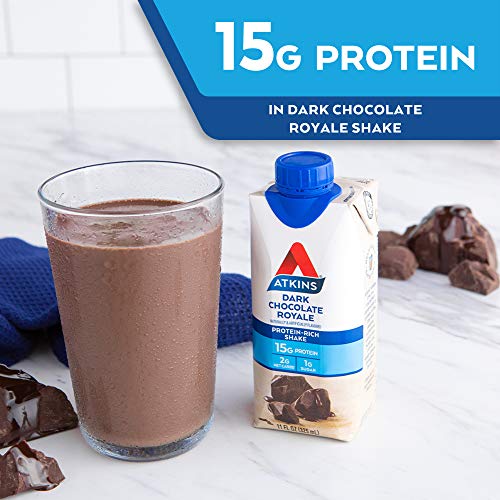 Atkins Creamy Milk Chocolate PLUS Protein Shake, 30g Protein, 12 Count Z1448