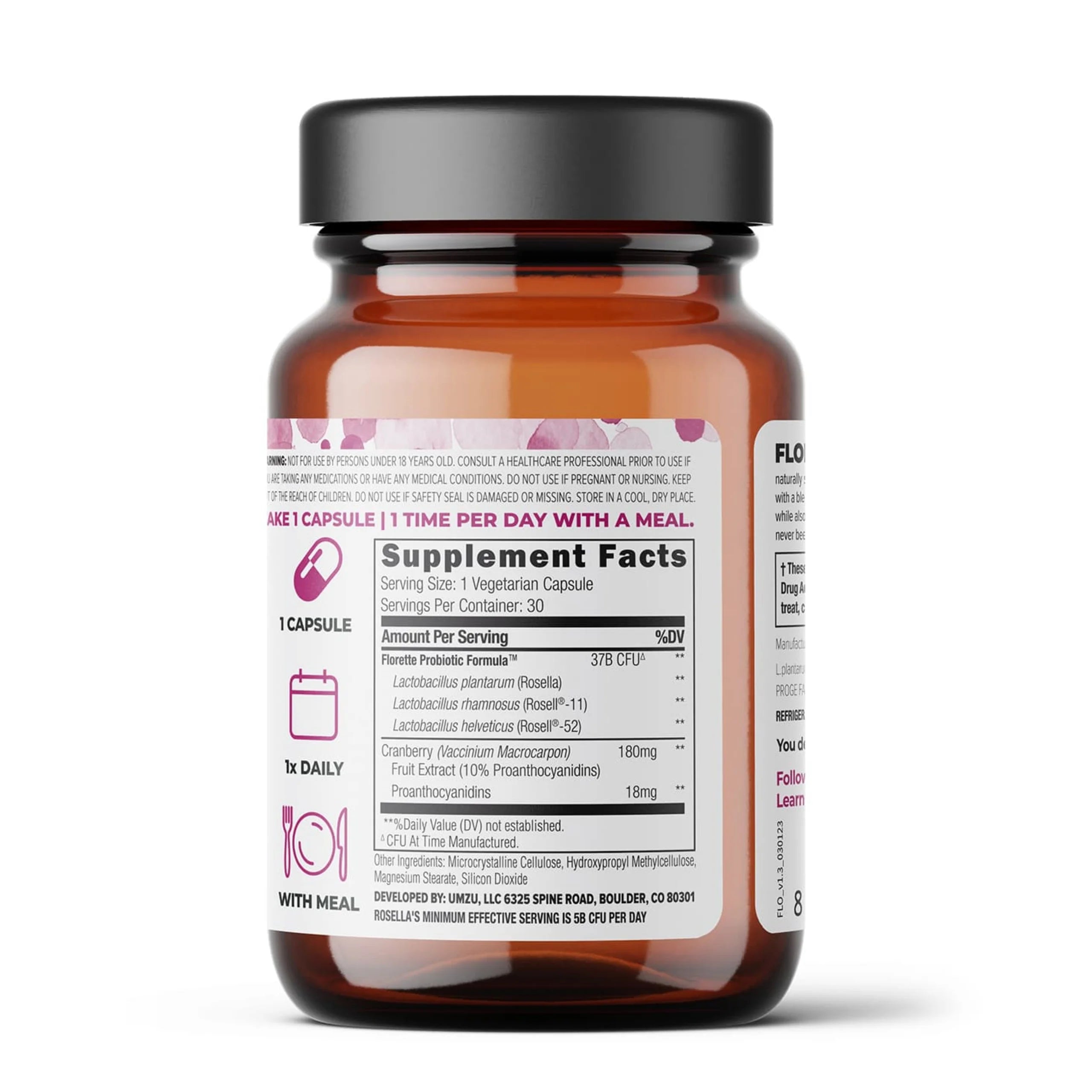 UMZU Florette Vaginal & Urinary Tract Health Supplement, 30 Capsules H423