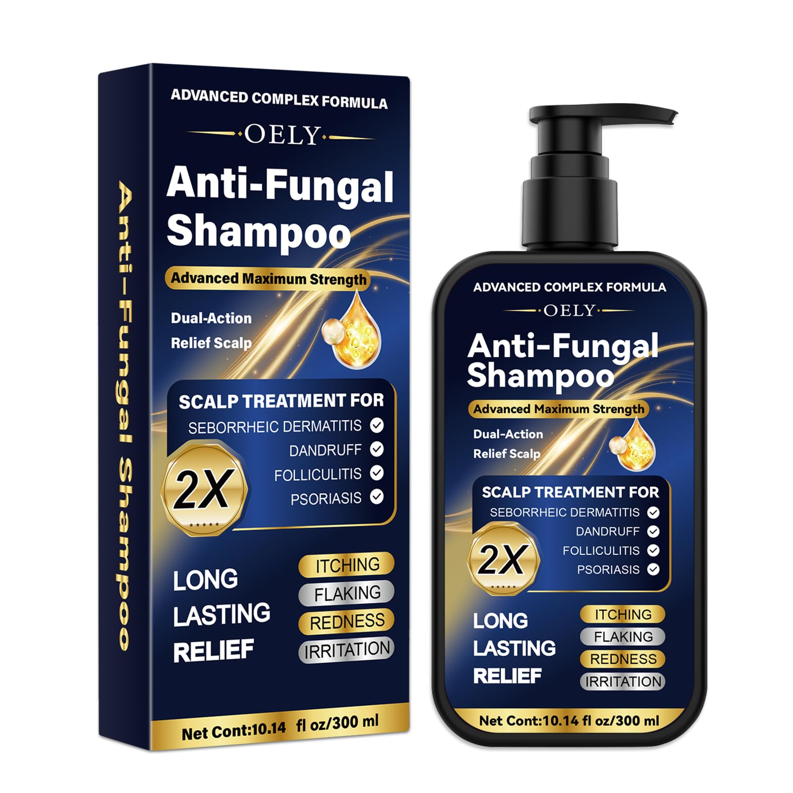 Enhanced Antifungal Shampoo for Seborrheic Dermatitis & Folliculitis-Fresh
