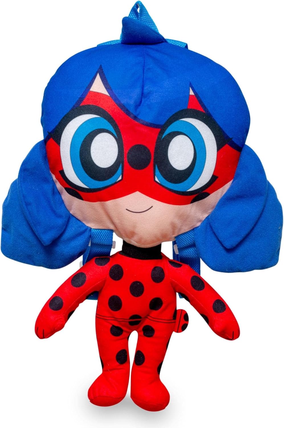 Miraculous Ladybug 17-Inch Plush Backpack Bag | Cute Plushies And Soft Stuffed Animals, Kids Room Decor Storage Accessories | Back to School Classroom Supplies | Magical Girl Superhero Collectibles