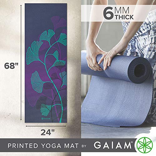 Gaiam Yoga Mat 6mm Extra Thick Non Slip Exercise & Fitness Mat H68336