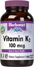 BlueBonnet Vitamin K2 Vegetarian Capsules, 100 Count