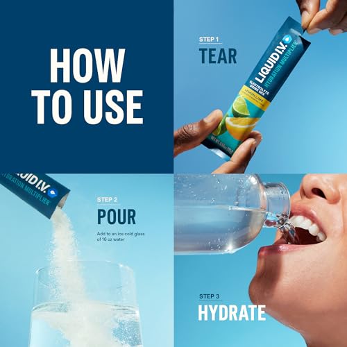 Liquid I.V. Hydration Multiplier Lemon Lime Electrolyte Powder Drink Mix, 16 Servings K2401