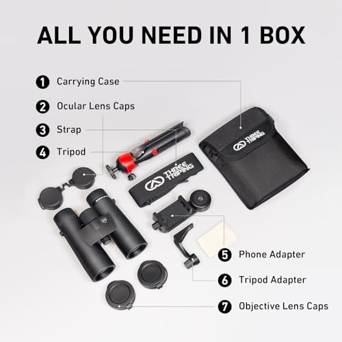 10x42 HD Binoculars for Adults with Phone Adapter and Tripod M977845