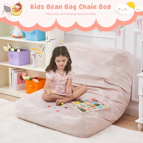 Giant Bean Bag Chair for Adults Convertible Bed with Microfiber Cover Charcoal G62613