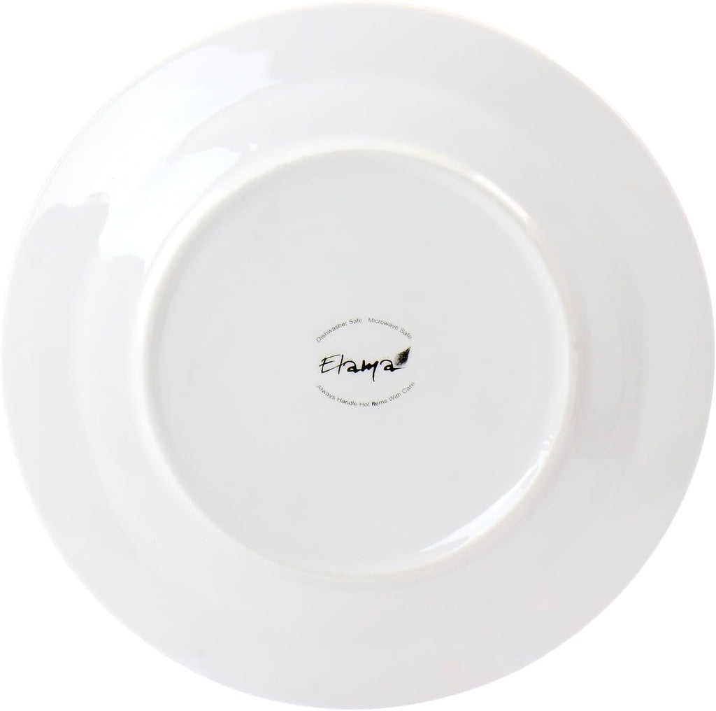 Elama Blue Crush 16 Piece Porcelain Dinnerware Set U7651