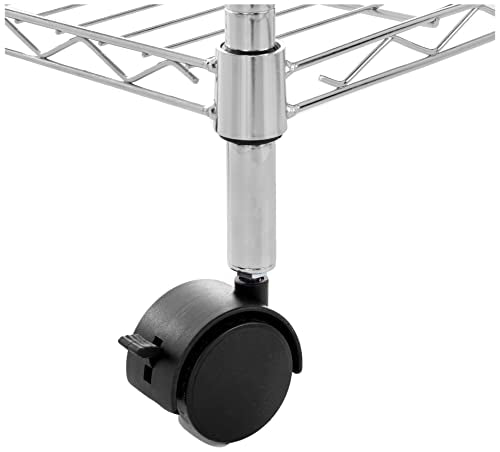 Amazon Basics 5-Shelf Heavy Duty Storage Shelving Unit on Casters, Black A813013