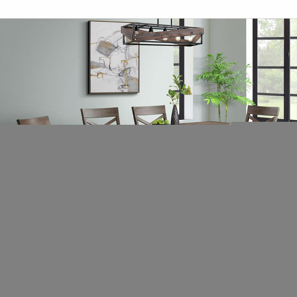 Regan 6PC Counter Height Dining Set in Cherry with 4 Side Chairs and Bench V30653