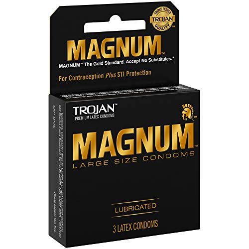 Trojan Magnum Lubricated Condoms, 3 Count M267