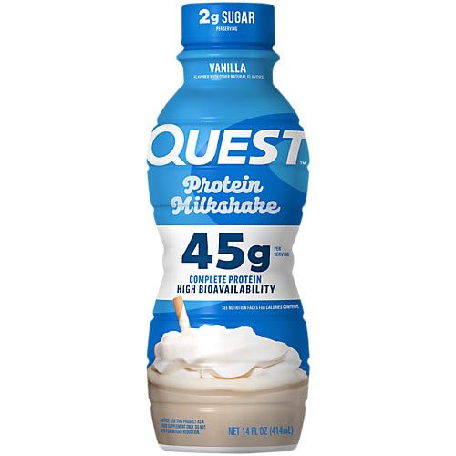 Quest Nutrition Chocolate Protein Shake, 45g Protein, 12 Count O25975