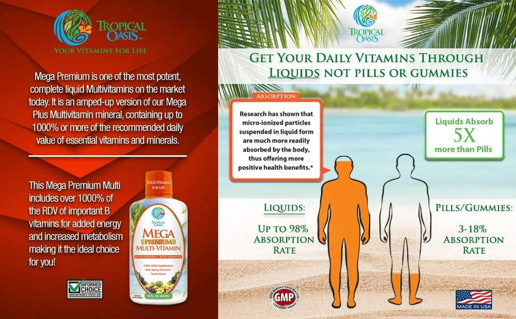 Tropical Oasis Mega Premium Multi-Vitamin 32 fl oz Liquid B721090