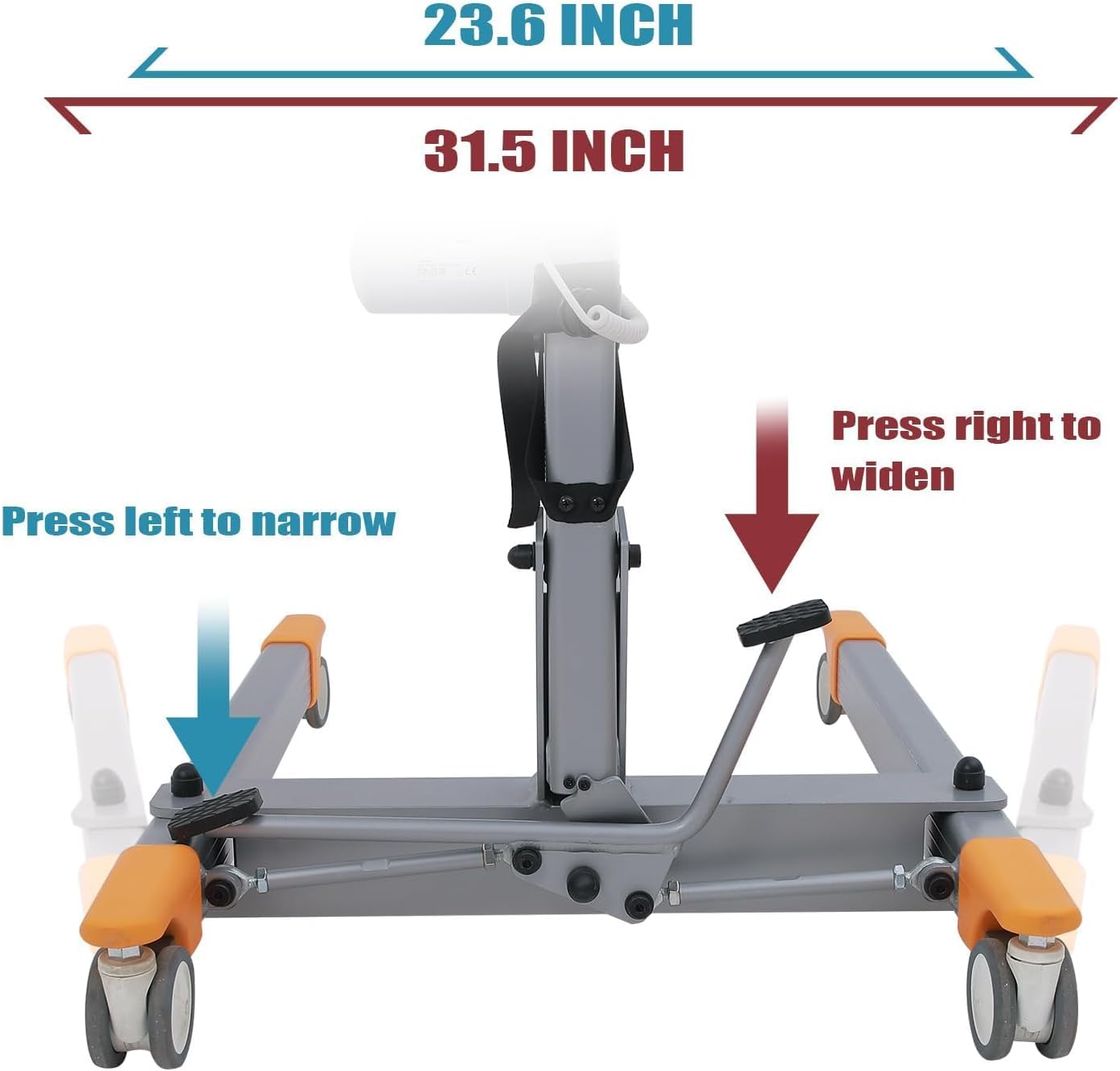 Aluminum Folding Electric Patient Lift with MOTECK Motor for Home T931