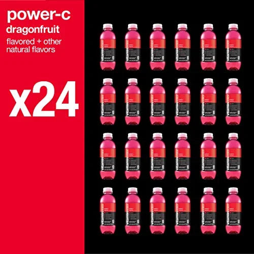 vitaminwater power-c electrolyte enhanced water, dragonfruit, 16.9 Fl Oz (Pack of 24) C47622