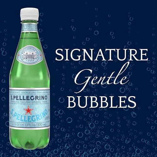 S.Pellegrino Sparkling Natural Mineral Water, 16.9 Fl Oz, Pack of 12 C792508