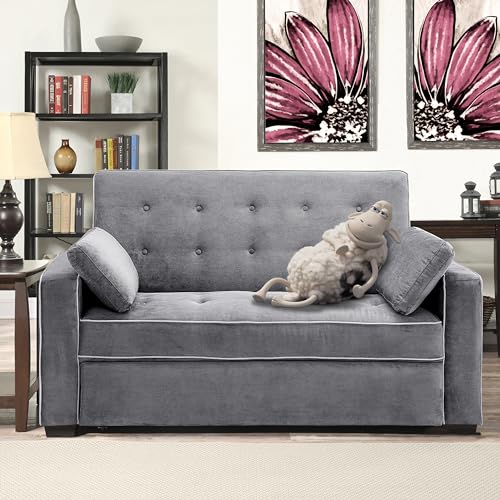 Serta Ainsley Convertible Sleeper Sofa Queen Size Navy Velvet V951