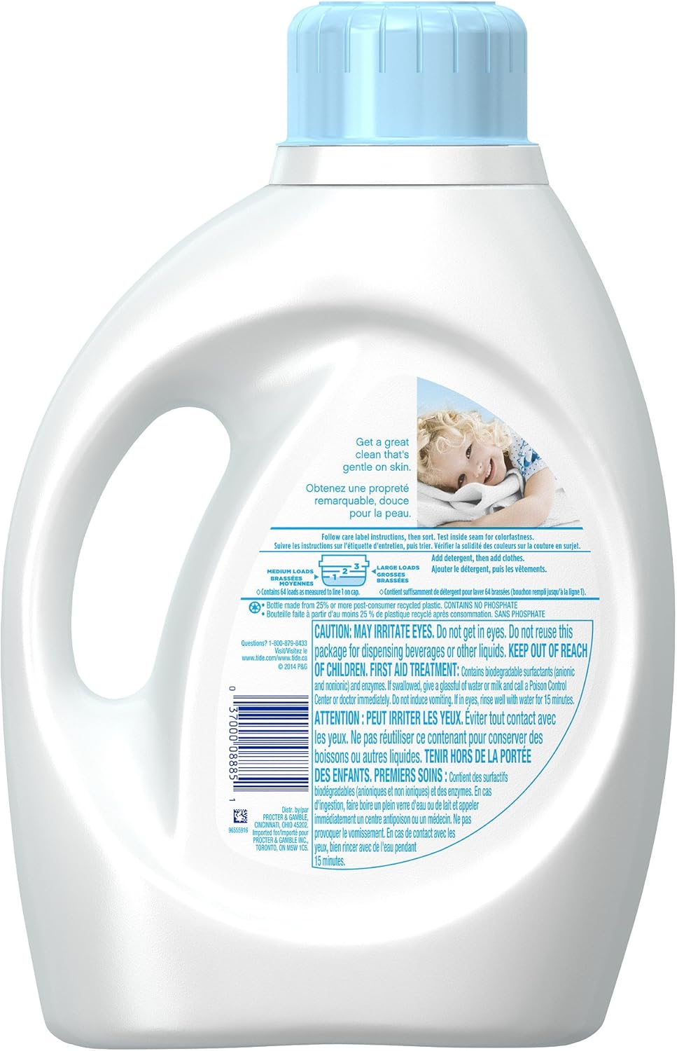 Tide Free and Gentle Liquid Laundry Detergent, 100 oz A70720