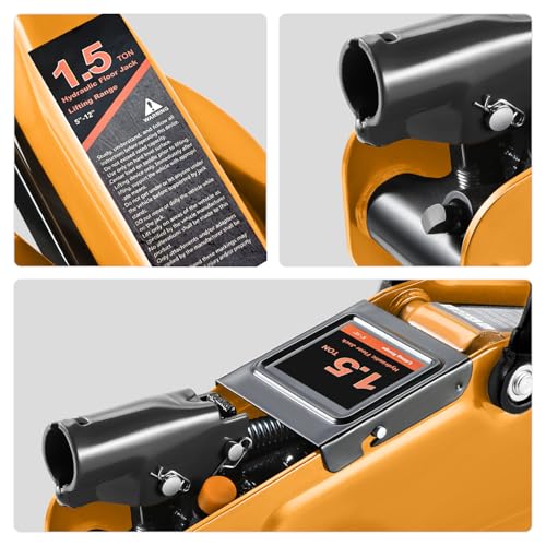 DNA MOTORING Floor Jack 3 Ton Low Profile Heavy Duty Hydraulic Car Jack, Black T11604