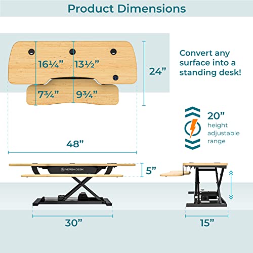 VERSADESK PowerPro™ 36 Inch Electric Standing Desk Converter, Black H627