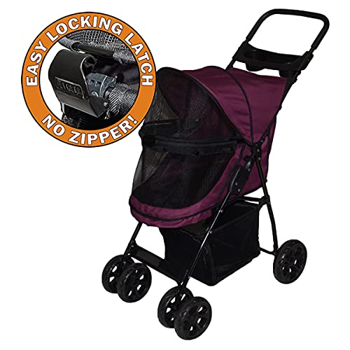 Pet Gear No-Zip Happy Trails Lite Pet Stroller for Cats/Dogs L157761