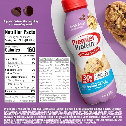 Premier Protein Shake Café Latte, 30g Protein, 11.5 fl oz, 12 Pack B4466