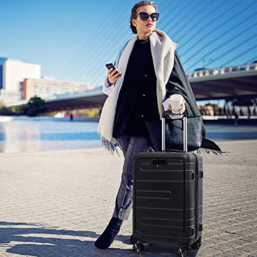 Goplus Carry On Luggage 20 Inch Hardside Suitcase with USB Charging Port I548338