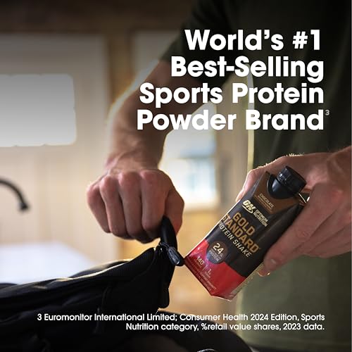 Optimum Nutrition Gold Standard Protein Shake, Chocolate, 11 Fl Oz, 12 Count P897