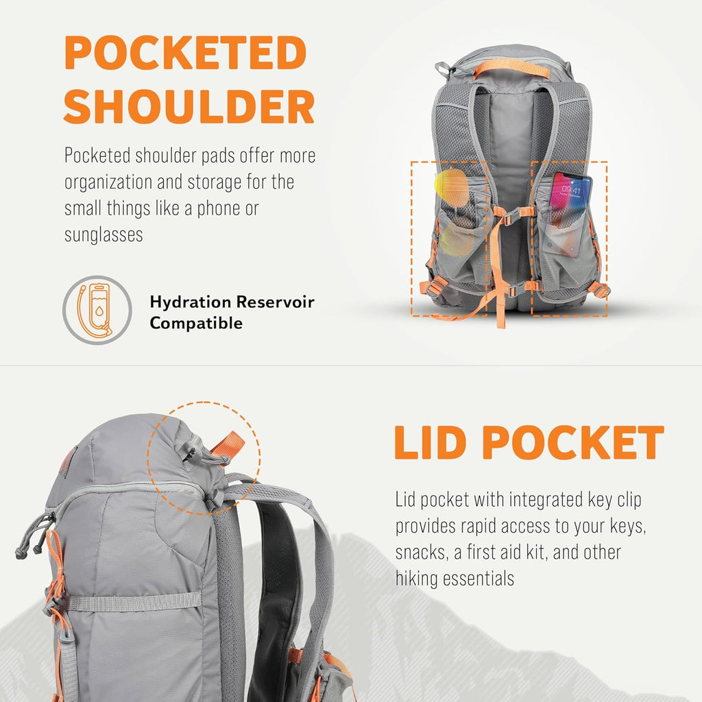 Mystery Ranch Gallagator 20 Daypack Hiking Backpack, Gravel, S/M F63950