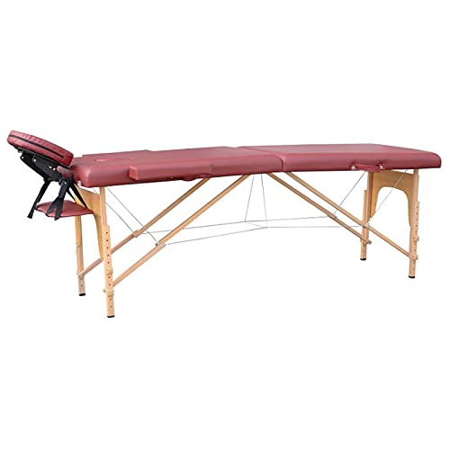 Portable Folding Massage Table 84 Inch with Carrying Bag, Adjustable Height, Brown M9922