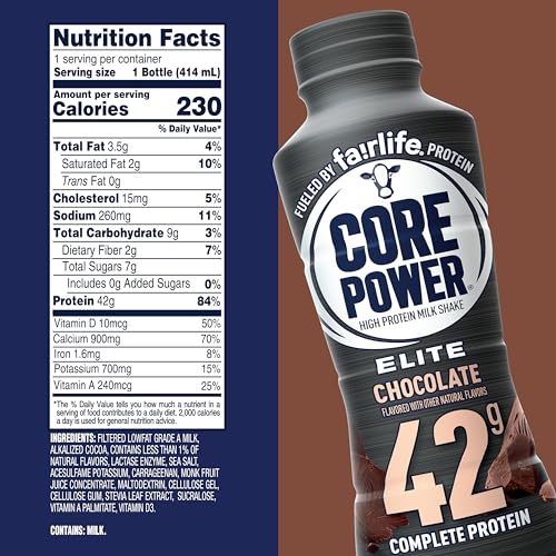 Core Power Elite High Protein Shake, Chocolate, 14oz, 12 Pack N930