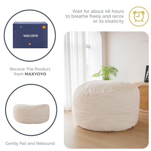 MAXYOYO Giant Bean Bag Chair Bed for Adults, Convertible Floor Sofa G466