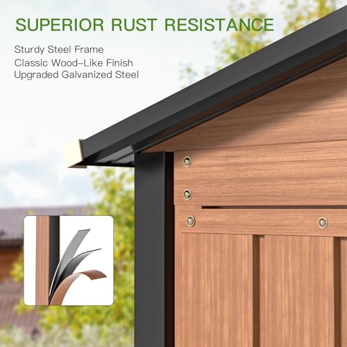 Outdoor Storage Shed 5x3 Ft Metal Steel with Lockable Door N4246