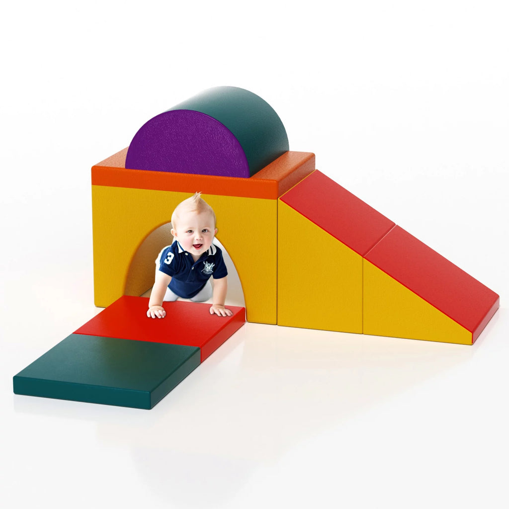 KORIMEFA 5 PCS Kids Climbing Toys for Toddlers 1-3, Soft Foam Blocks Indoor Playset U246