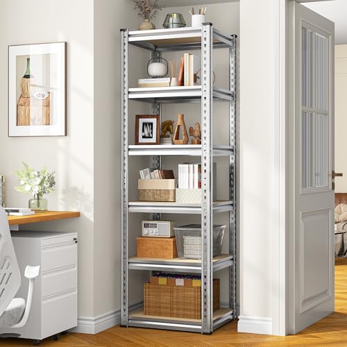 REIBII Storage Shelves 6 Tier Heavy Duty Metal Shelving, Adjustable, 2250LBS A7728