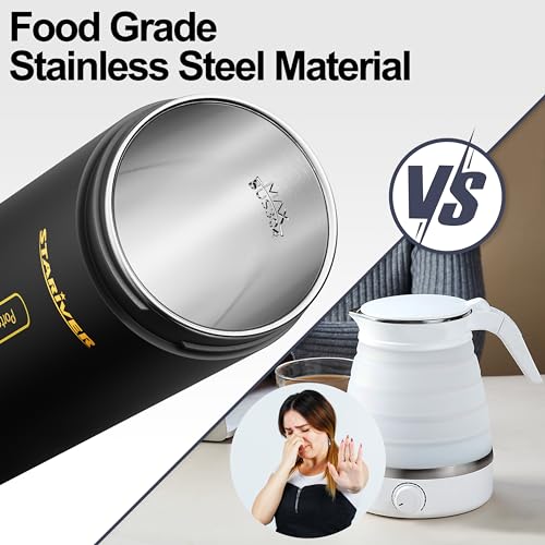 Portable Electric Kettle, 304 Stainless Steel, Auto Shut-Off F214