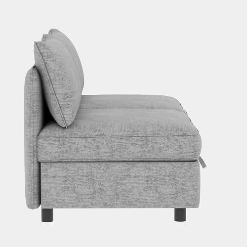 Oversized Modular Sectional Sofa with Movable Ottomans, U-Shaped Chenille J2923
