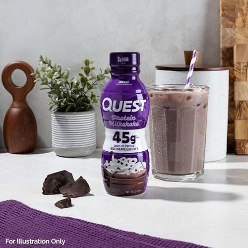 Quest Nutrition Chocolate Protein Shake, 45g Protein, 12 Count O25975