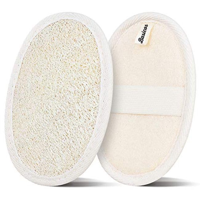 Dove Beauty Bar Soap Bulk Pack of 8 Bars with Loofah Sponge Pad, Shea Butter B145