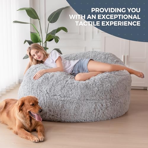 MAXYOYO Giant Bean Bag Chair Bed for Adults, Convertible Floor Sofa G466