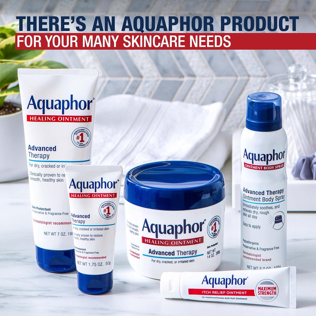 Aquaphor Healing Ointment Advanced Therapy Skin Protectant, 0.25 Oz Jar J51321