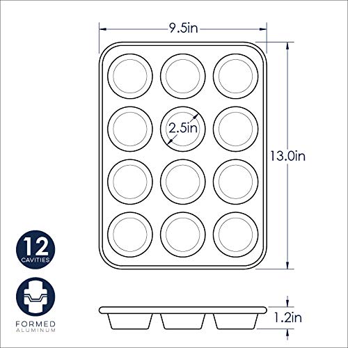 Nordic Ware Naturals 12 Cavity Muffin Pan with Lid X629088