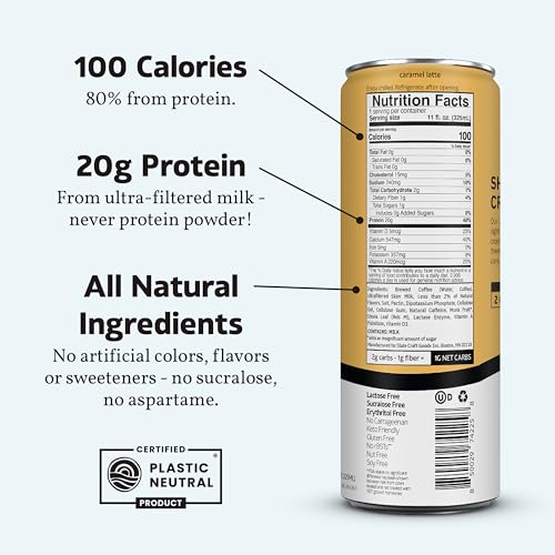 Slate Milk High Protein Dark Chocolate Shake, Lactose Free, 11 fl oz, 12 Cans C31569