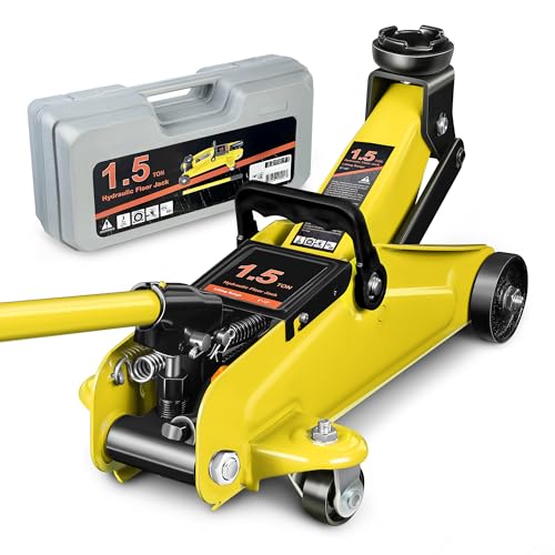 DNA MOTORING Floor Jack 3 Ton Low Profile Heavy Duty Hydraulic Car Jack, Black T11604