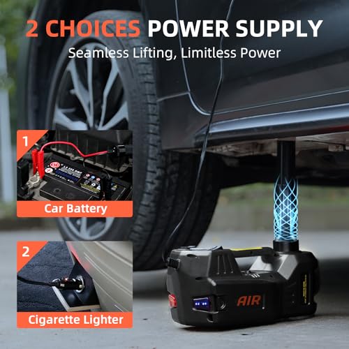 12V 5 Ton Electric Car Jack with Inflator Pump for SUV Sedan MPV Y442659