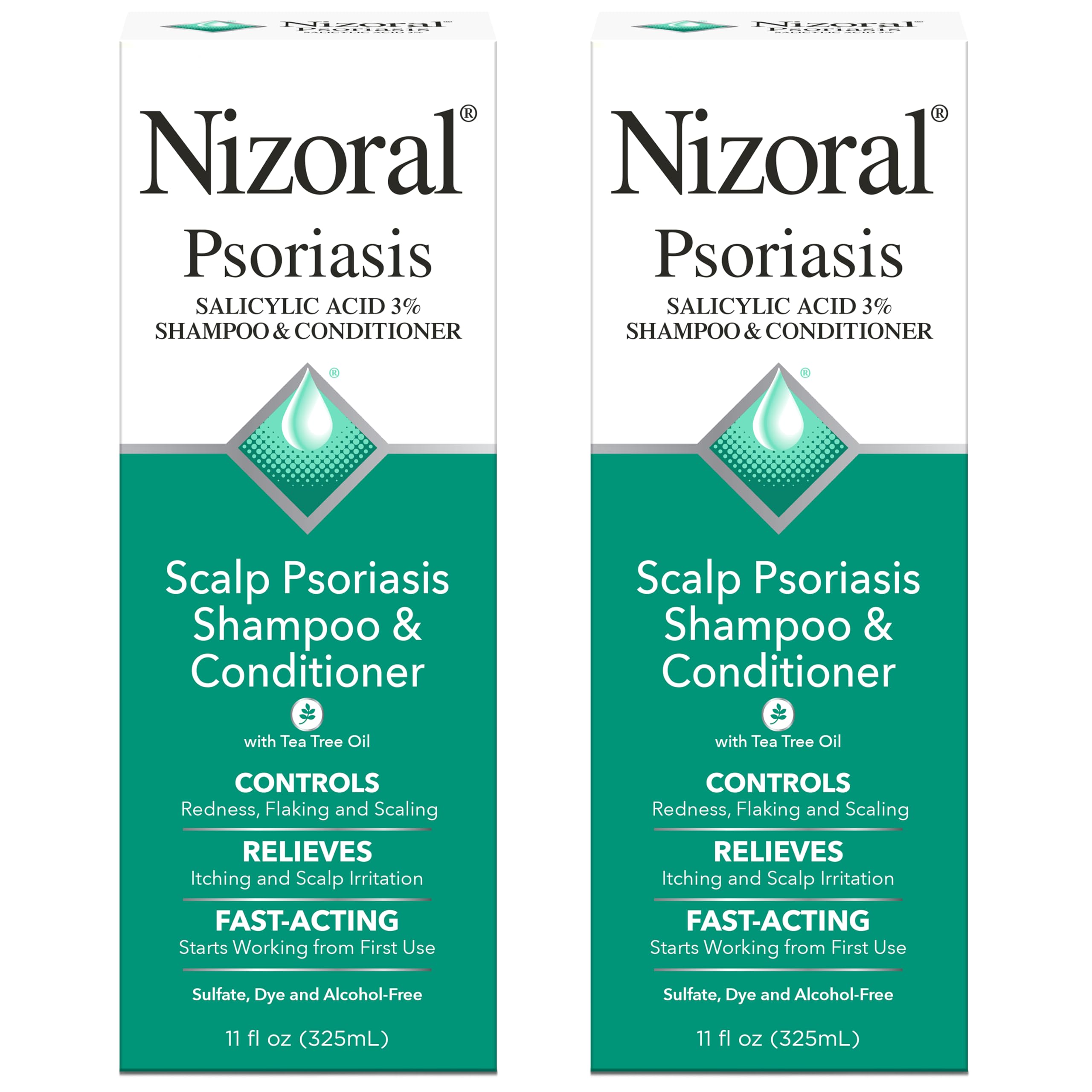 Nizoral Psoriasis Shampoo & Conditioner, 11 Oz, 2 Pk Gentle Scalp Treatment